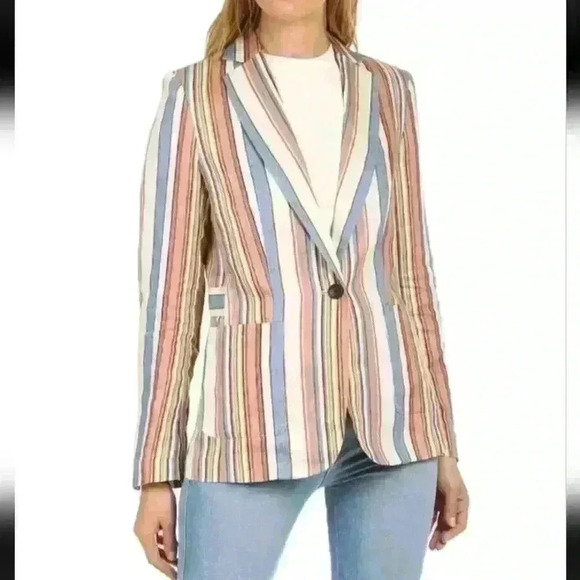 FRAME Birkin Multicolor Blazer Jacket - Picture 1 of 6
